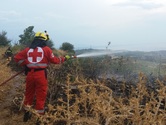 Συνδρομή σε κατάσβεση δασικής πυρκαγιάς - Σώμα Εθελοντών Σαμαρειτών, Διασωστών και Ναυαγοσωστών Περιφερειακού Τμήματος Πατρών