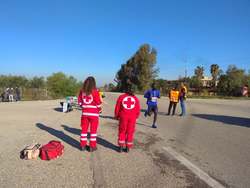 5ος Διεθνής Μαραθώνιος Ολυμπίας -  Υγειονομική κάλυψη από το Σώμα Εθελοντών Σαμαρειτών Διασωστών και Ναυαγοσωστών Αμαλιάδας.