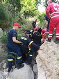 Διάσωση-μεταφορά τραυματισμένου πεζοπόρου