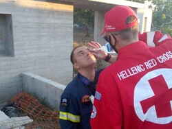 Σταθμός Πρώτων Βοηθειών από τον Ελληνικό Ερυθρό Σταυρό στο Αλεποχώρι