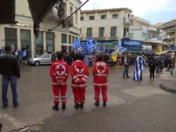 Πανηλειακό συλλαλητήριο  για το Εθνικό θέμα της Μακεδονίας στον Πύργο - Υγειονομική κάλυψη  από το Σώμα Εθελοντών Σαμαρειτών Διασωστών και Ναυαγοσωστών Αμαλιάδας